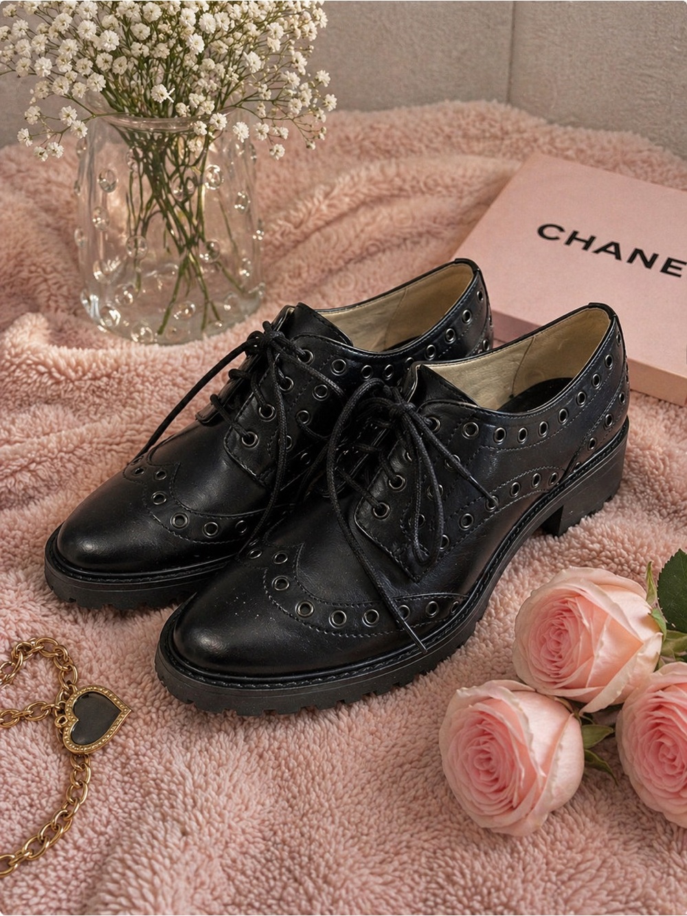 Michael Kors Black Leather Platform Shoes